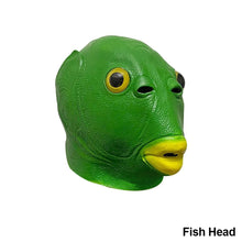 Load image into Gallery viewer, Funny Green Fish Head Mask For Adult Carnival Party Latex Halloween Cosplay Costume Mask Masquerade Cosplay Masks
