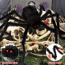 Load image into Gallery viewer, 1Pc 30cm/50cm/60cm/75cm Gaint Plush Black Spider Big Wire Plush Spider For Halloween Party Horror Halloween Atmosphere Decorations
