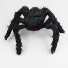 Load image into Gallery viewer, 1Pc 30cm/50cm/60cm/75cm Gaint Plush Black Spider Big Wire Plush Spider For Halloween Party Horror Halloween Atmosphere Decorations
