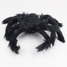 Load image into Gallery viewer, 1Pc 30cm/50cm/60cm/75cm Gaint Plush Black Spider Big Wire Plush Spider For Halloween Party Horror Halloween Atmosphere Decorations
