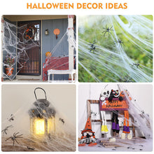 Load image into Gallery viewer, Halloween Scary Party Scene Props White Stretchy Cobweb Spider Web Horror Halloween Decoration For Bar Haunted House
