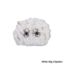 Load image into Gallery viewer, Halloween Scary Party Scene Props White Stretchy Cobweb Spider Web Horror Halloween Decoration For Bar Haunted House
