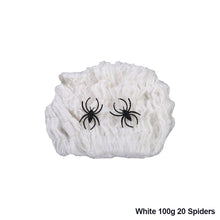 Load image into Gallery viewer, Halloween Scary Party Scene Props White Stretchy Cobweb Spider Web Horror Halloween Decoration For Bar Haunted House
