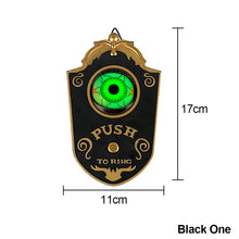 Load image into Gallery viewer, Halloween One-eyed Doorbell Decoration Ghost's Day Glowing Door Hanging Plastic Eyeball Doorbell For Bar Haunted House
