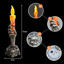 Load image into Gallery viewer, Halloween LED Lights Horror Skull Ghost Holding Candle Lamp Happy Holloween Party Decoration for Home Haunted House Ornaments
