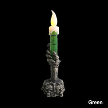 Load image into Gallery viewer, Halloween LED Lights Horror Skull Ghost Holding Candle Lamp Happy Holloween Party Decoration for Home Haunted House Ornaments
