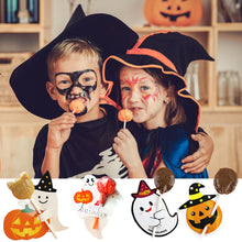 Load image into Gallery viewer, 50PCS Christmas Halloween Candy Package Card Ghost Pumpkin Lollipop Holder Biscuits Decoration Kids Gift Home DIY Supplies
