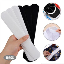 Load image into Gallery viewer, 10pcs/pack Disposable Neck Neckline Sweat-absorbing Stickers Shirt Hat Sweat-proof Stickers for Men Women
