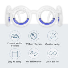 Load image into Gallery viewer, 3D Anti-vertigo Glasses Vehicles Ships Airplanes Anti-stun Glasses Detachable Frame Anti-stun Glasses for Children Adults
