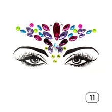 Load image into Gallery viewer, Eco-friendly Face Drill Stickers Acrylic Drill Face Stickers Masquerade Face Decoration Temporary Face Stickers

