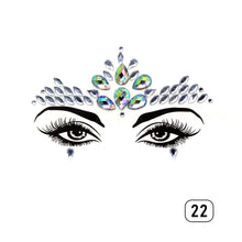 Load image into Gallery viewer, Eco-friendly Face Drill Stickers Acrylic Drill Face Stickers Masquerade Face Decoration Temporary Face Stickers
