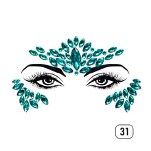 Load image into Gallery viewer, Eco-friendly Face Drill Stickers Acrylic Drill Face Stickers Masquerade Face Decoration Temporary Face Stickers
