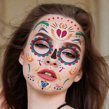 Load image into Gallery viewer, Halloween Face Tattoo Stickers Funny Temporary Face Art Tattoo Stickers Waterproof Sweatproof Tattoo Stickers
