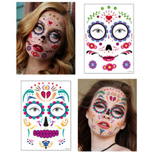 Load image into Gallery viewer, Halloween Face Tattoo Stickers Funny Temporary Face Art Tattoo Stickers Waterproof Sweatproof Tattoo Stickers
