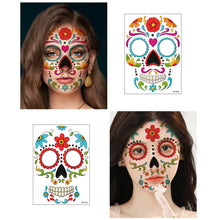 Load image into Gallery viewer, Halloween Face Tattoo Stickers Funny Temporary Face Art Tattoo Stickers Waterproof Sweatproof Tattoo Stickers
