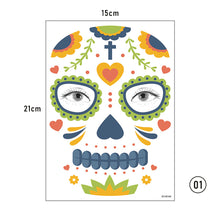 Load image into Gallery viewer, Halloween Face Tattoo Stickers Funny Temporary Face Art Tattoo Stickers Waterproof Sweatproof Tattoo Stickers
