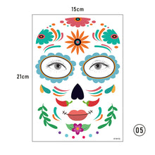 Load image into Gallery viewer, Halloween Face Tattoo Stickers Funny Temporary Face Art Tattoo Stickers Waterproof Sweatproof Tattoo Stickers
