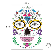 Load image into Gallery viewer, Halloween Face Tattoo Stickers Funny Temporary Face Art Tattoo Stickers Waterproof Sweatproof Tattoo Stickers
