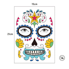 Load image into Gallery viewer, Halloween Face Tattoo Stickers Funny Temporary Face Art Tattoo Stickers Waterproof Sweatproof Tattoo Stickers
