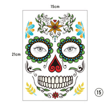 Load image into Gallery viewer, Halloween Face Tattoo Stickers Funny Temporary Face Art Tattoo Stickers Waterproof Sweatproof Tattoo Stickers
