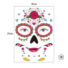 Load image into Gallery viewer, Halloween Face Tattoo Stickers Funny Temporary Face Art Tattoo Stickers Waterproof Sweatproof Tattoo Stickers
