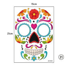 Load image into Gallery viewer, Halloween Face Tattoo Stickers Funny Temporary Face Art Tattoo Stickers Waterproof Sweatproof Tattoo Stickers

