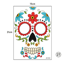Load image into Gallery viewer, Halloween Face Tattoo Stickers Funny Temporary Face Art Tattoo Stickers Waterproof Sweatproof Tattoo Stickers
