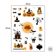 Load image into Gallery viewer, Halloween Tattoo Stickers Waterproof Sweatproof Face Tattoo Stickers Temporary Body Art Tattoo Stickers
