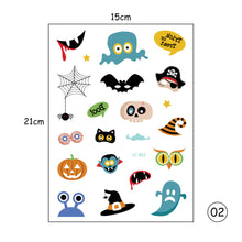 Load image into Gallery viewer, Halloween Tattoo Stickers Waterproof Sweatproof Face Tattoo Stickers Temporary Body Art Tattoo Stickers
