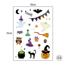 Load image into Gallery viewer, Halloween Tattoo Stickers Waterproof Sweatproof Face Tattoo Stickers Temporary Body Art Tattoo Stickers
