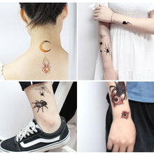 Load image into Gallery viewer, Halloween Spider Tattoo Stickers Waterproof Sweatproof Scary Stickers Temporary Body Art Tattoo Stickers
