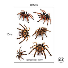 Load image into Gallery viewer, Halloween Spider Tattoo Stickers Waterproof Sweatproof Scary Stickers Temporary Body Art Tattoo Stickers
