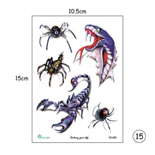 Load image into Gallery viewer, Halloween Tattoo Stickers Atmosphere Party Horror Stickers Waterproof Sweatproof Tattoo Stickers
