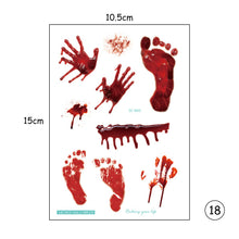 Load image into Gallery viewer, Halloween Tattoo Stickers Atmosphere Party Horror Stickers Waterproof Sweatproof Tattoo Stickers
