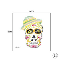 Load image into Gallery viewer, Halloween Skull Face Tattoo Stickers Kids Tattoo Stickers Waterproof Sweatproof Body Art Tattoo Stickers
