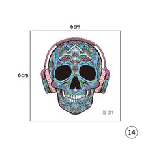 Load image into Gallery viewer, Halloween Skull Face Tattoo Stickers Kids Tattoo Stickers Waterproof Sweatproof Body Art Tattoo Stickers
