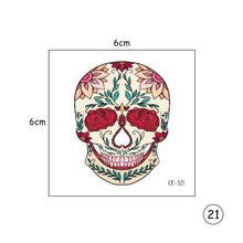 Load image into Gallery viewer, Halloween Skull Face Tattoo Stickers Kids Tattoo Stickers Waterproof Sweatproof Body Art Tattoo Stickers
