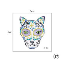 Load image into Gallery viewer, Halloween Skull Face Tattoo Stickers Kids Tattoo Stickers Waterproof Sweatproof Body Art Tattoo Stickers
