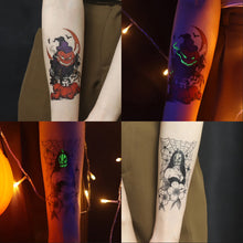 Load image into Gallery viewer, Halloween Luminous Tattoo Stickers Waterproof Sweatproof Tattoo Stickers Temporary Body Art Tattoo
