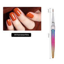 Load image into Gallery viewer, Gradient Acrylic Nail Brush Manicure Gel Brush Nail Art Brush Liquid Powder Carving Gel Brush Liner Drawing Pen Manicure Tools
