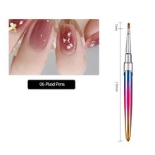 Load image into Gallery viewer, Gradient Acrylic Nail Brush Manicure Gel Brush Nail Art Brush Liquid Powder Carving Gel Brush Liner Drawing Pen Manicure Tools
