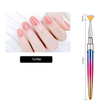 Load image into Gallery viewer, Gradient Acrylic Nail Brush Manicure Gel Brush Nail Art Brush Liquid Powder Carving Gel Brush Liner Drawing Pen Manicure Tools
