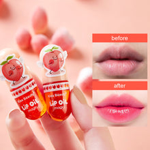 Load image into Gallery viewer, Waterproof Peach Moisturizing Lip Gloss Peach Glossy Long Lasting Not Sticky Natural Lip Tint Daily Lip Oil Makeup Primer

