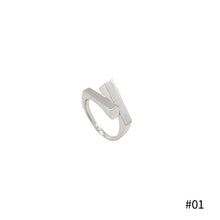Load image into Gallery viewer, Personality Premium Open Adjustable Double Ring Index Finger Ring Women Vintage Irregular Rectangle Fashion Rings

