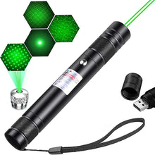 Load image into Gallery viewer, 10000m USB Charging Laser Torch Green Laser Pointer High Powerful Dot Single Starry Burning Match

