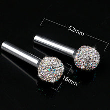 Load image into Gallery viewer, 2Pcs Car Door Pin Lock Knob Pull Pins Diamond Bling Aluminum Alloy Door Handle Security Door Latch Lock Pin Accessories
