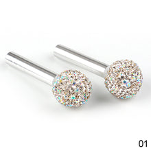 Load image into Gallery viewer, 2Pcs Car Door Pin Lock Knob Pull Pins Diamond Bling Aluminum Alloy Door Handle Security Door Latch Lock Pin Accessories
