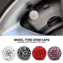 Load image into Gallery viewer, 4Pcs Universal Car Tire Valve Caps Crystal Diamond Bling Rhinestone Shining Dustproof Valve Stem Caps Accessories
