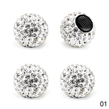 Load image into Gallery viewer, 4Pcs Universal Car Tire Valve Caps Crystal Diamond Bling Rhinestone Shining Dustproof Valve Stem Caps Accessories
