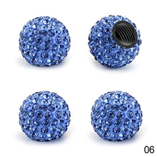 Load image into Gallery viewer, 4Pcs Universal Car Tire Valve Caps Crystal Diamond Bling Rhinestone Shining Dustproof Valve Stem Caps Accessories
